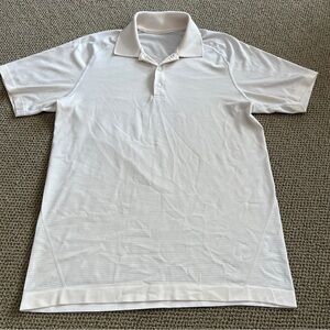 Lululemon Men's White Short Sleeve Polo Shirt-medium
